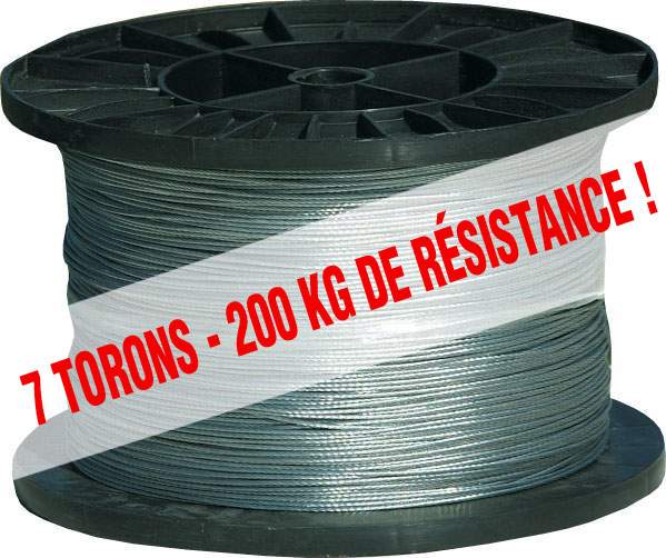 Câble acier galvanisé 500 M